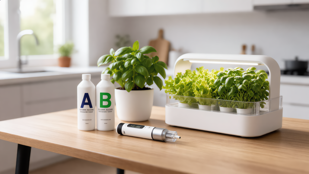 Loamless Complete Success Kit hydroponic planter growing basil and lettuce
