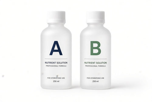 Loamless A+B hydroponic nutrient solution for indoor plants.